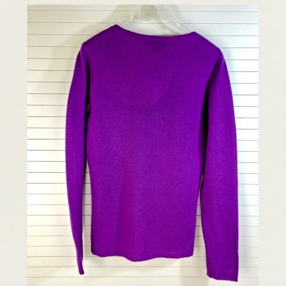 NWT Ann Taylor Womens Fine Cashmere V-neck Sweater - Picture 4 of 4